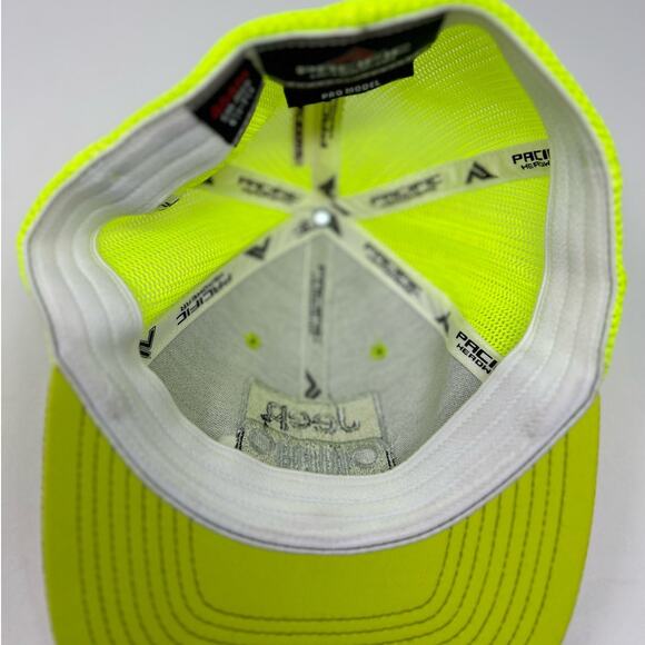 Pacific Headwear Pro Model Fitted Yellow Gray Hat 404M Sm-Med 6 7/8 - 7 3/8 Jeep - Picture 6 of 7